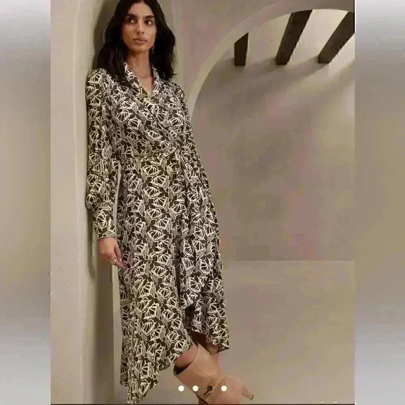 Banana Republic SILKY WRAP MAXI DRESS - Picture 1 of 8